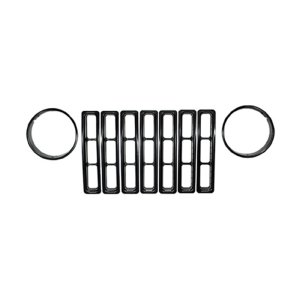 Jeep Wrangler Light Bezels - Rugged Ridge - Black - `97-`06